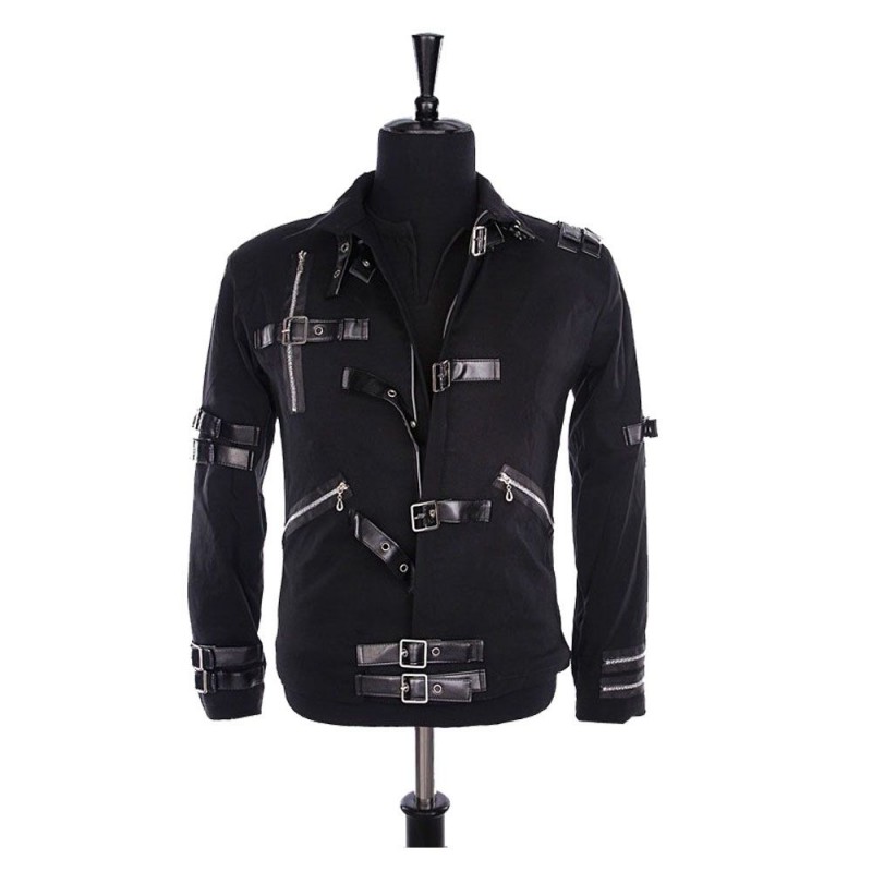 Mens Michael Jackson Fashion Jackets Punk Bad Black Gothic Fashion Jacket 